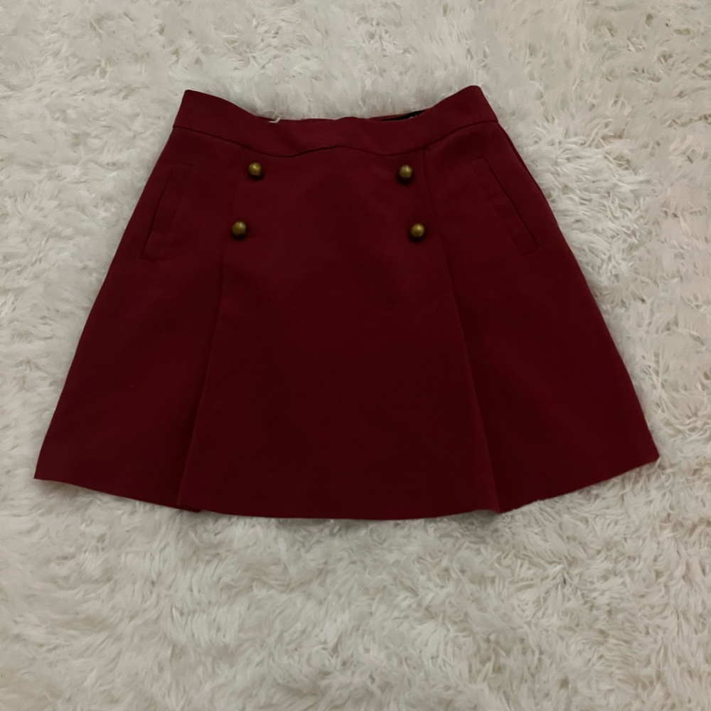 Maroon mini skirt